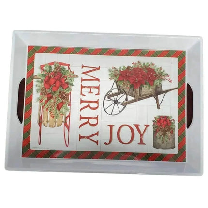Christmas Melamine Tray with Handles - Party Expo