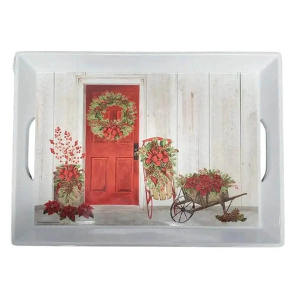 Christmas Melamine Tray with Handles - Party Expo