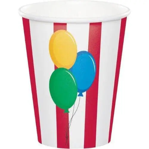 Circus Time! - 9oz Paper Cups (8ct) - Party Expo
