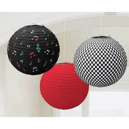 Classic 50's Paper Round Lanterns - Party Expo