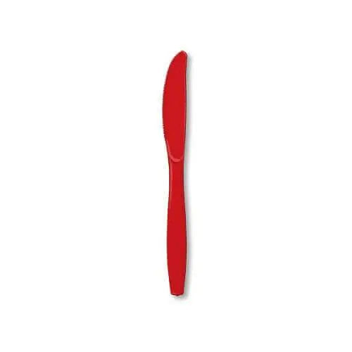 Classic Red Plastic Knives - Party Expo