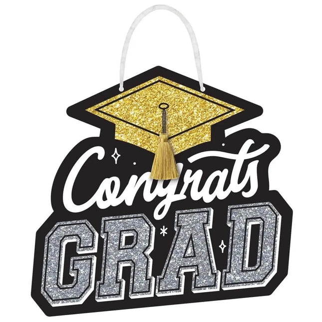 Congrats Grad Glitter Sign - Party Expo