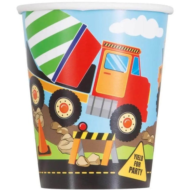 Construction Party - 9oz Paper Cups (8ct) - Party Expo