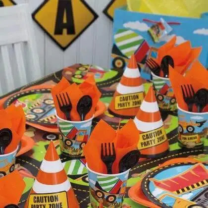 Construction Party Zone Block Banner - Party Expo