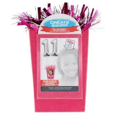 Create Your Own (CYO) Large Glitter Balloon Weight Centerpiece - Pink - Party Expo
