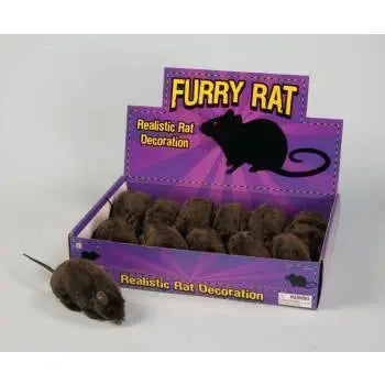 Creepy Furry Black Rat - Party Expo