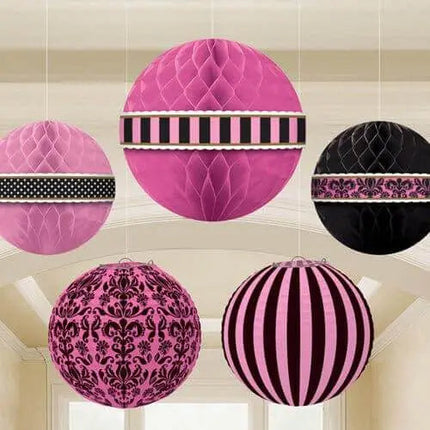 Day in Paris Honeycomb Decorations - Party Expo