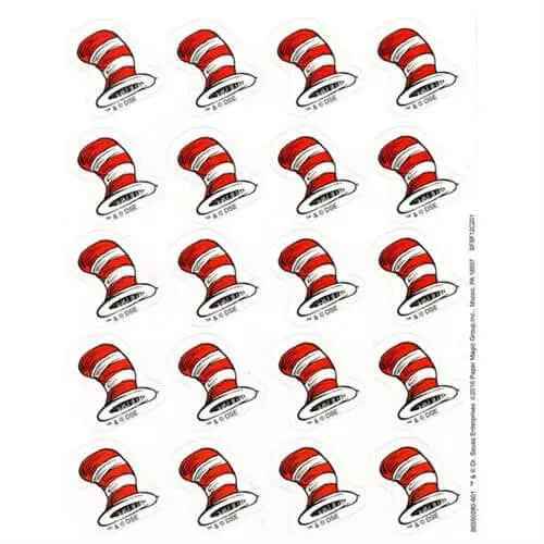 Dr. Seuss - "The Cat In The Hat" Hat Stickers Party Expo  