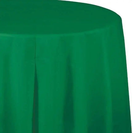 Emerald Green Octy Round Table Cover 54x108 - Party Expo