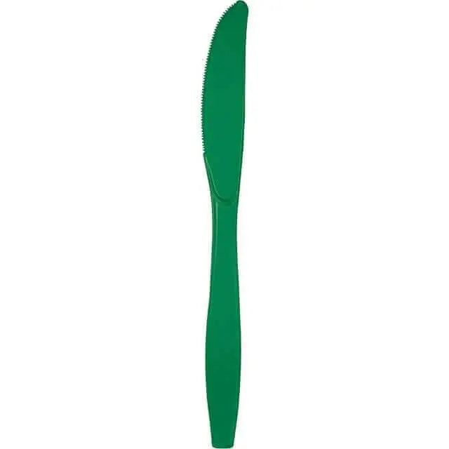 Emerald Green Plastic Knives - Party Expo