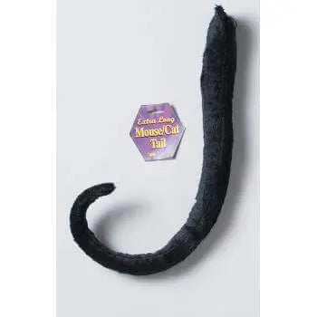 Extra Long Faux Fur Black Cat Tail - Party Expo