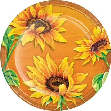 Fall Sunflower - 9" Dinner Plates (16ct) Party Expo  