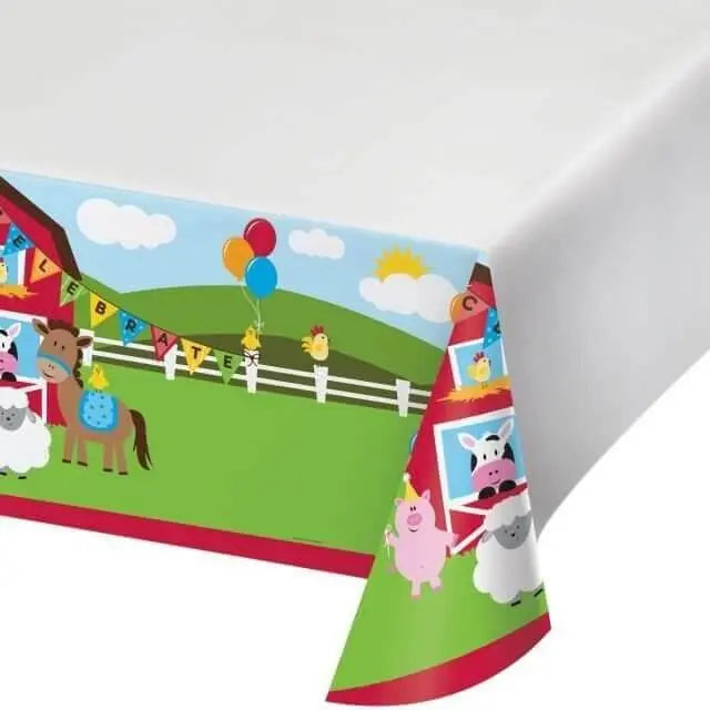 Farmhouse Fun Plastic Table Cover - Party Expo