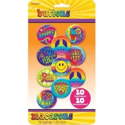 Feeling Groovy Buttons - Party Expo