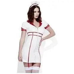 Fever Role Play Nurse Wet Look Costume (Medium) - Party Expo