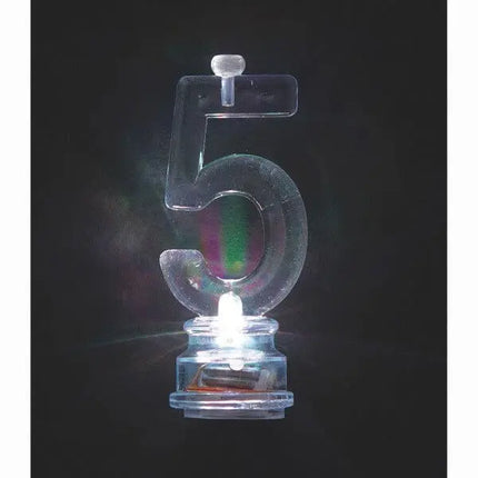 Flashing Number "5" Candle Holder with Birthday Candle (1ct) Party Expo  