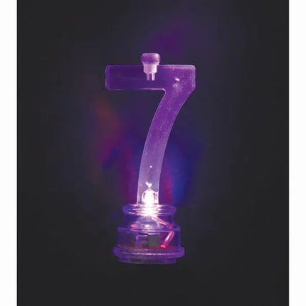 Flashing Number "7" Candle Holder with Birthday Candle (1ct) Party Expo  