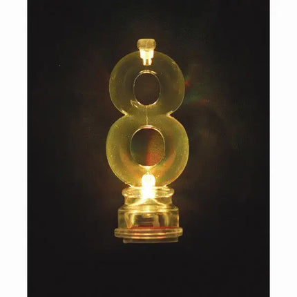 Flashing Number "8" Candle Holder with Birthday Candle (1ct) Party Expo  