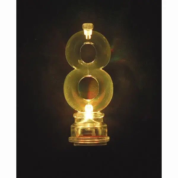 Flashing Number "8" Candle Holder with Birthday Candle (1ct) Party Expo  