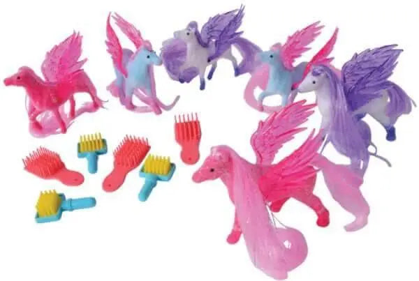 Flocked Winged Horse (3 Sets) - Party Expo