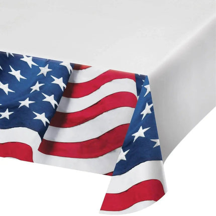 Freedoms Flag Plastic Tablecloth - Party Expo