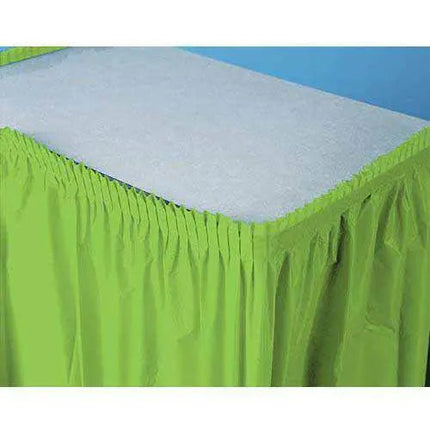 Fresh Lime Plastic Table Skirt - Party Expo