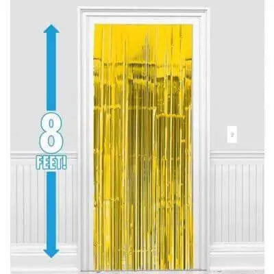 Fringed Doorway Curtain - Yellow Sunshine - Party Expo