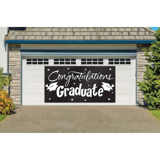 Gigantic Greeting Congratulations Graduate Banner - Black Party Expo  