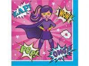 Girl Superhero Lunch Napkins - Party Expo