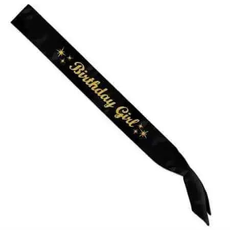 Glittered Birthday Girl Satin Sash Party Expo  