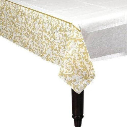 Gold Elegant Scroll Tablecover - Party Expo