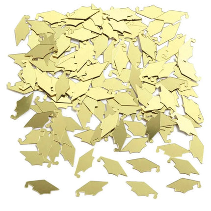 Gold Mortarboards Graduation Confetti (1ct) - Party Expo