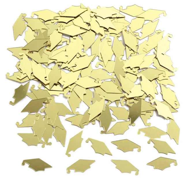 Gold Mortarboards Graduation Confetti (1ct) - Party Expo