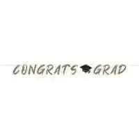 Golden "Congrats Grad" Banner Party Expo  