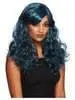 Gothic Seductress Curly Wig - Black & Blue (1ct) - Party Expo