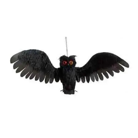 Halloween Decoration Prop - 28" Animated Black Sonic Light-Up Owl Party Expo  