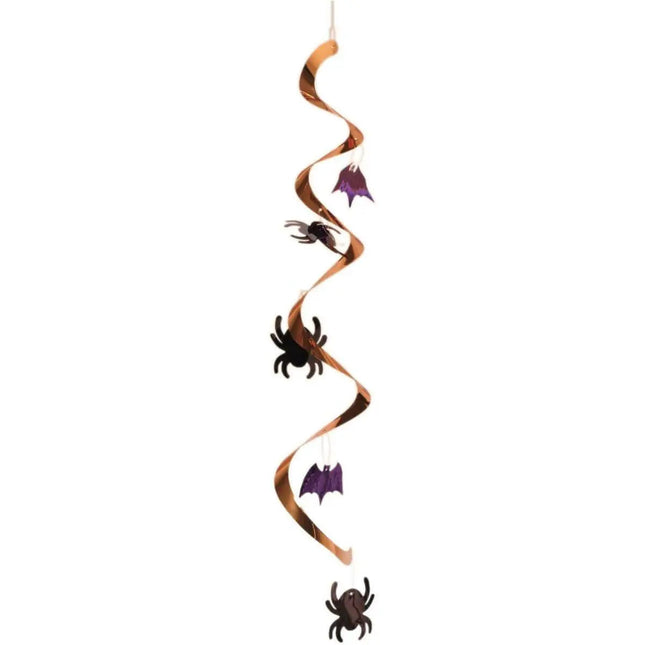 Halloween Foil Spiders and Bats Dizzy Danglers - Party Expo