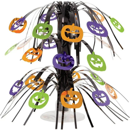 Halloween Pumpkin Faces Cascading Centerpiece - Party Expo