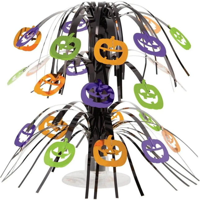 Halloween Pumpkin Faces Cascading Centerpiece - Party Expo