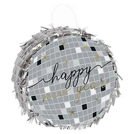 Happy New Year Disco Ball Mini Piñata - Party Expo