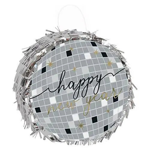 Happy New Year Disco Ball Mini Piñata - Party Expo