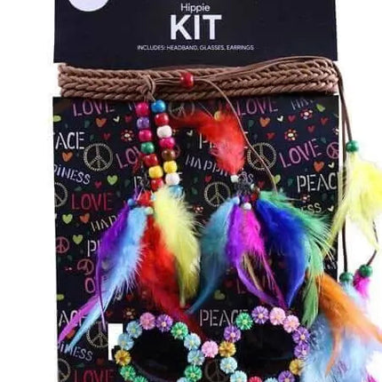 Hippie Kit ( Headband, Glasses, Earrings) - Party Expo