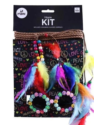 Hippie Kit ( Headband, Glasses, Earrings) - Party Expo