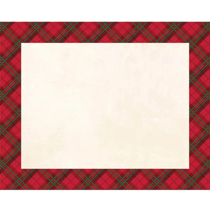 Holiday Plaid Paper Placemats (12ct) - Party Expo