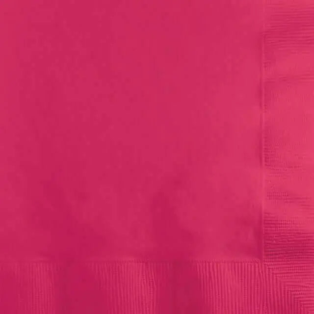 Hot Magenta Beverage Napkins (50ct) - Party Expo