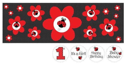Ladybug Fancy Giant Party Banner W/Stickers - Party Expo