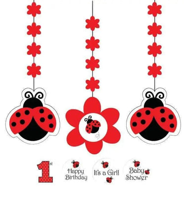 Ladybug Fancy Hanging Cutout W/Stickers - Party Expo