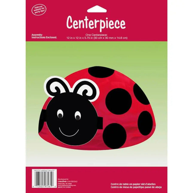 Ladybug Fancy Honeycomb Centerpiece W/Stickers - Party Expo