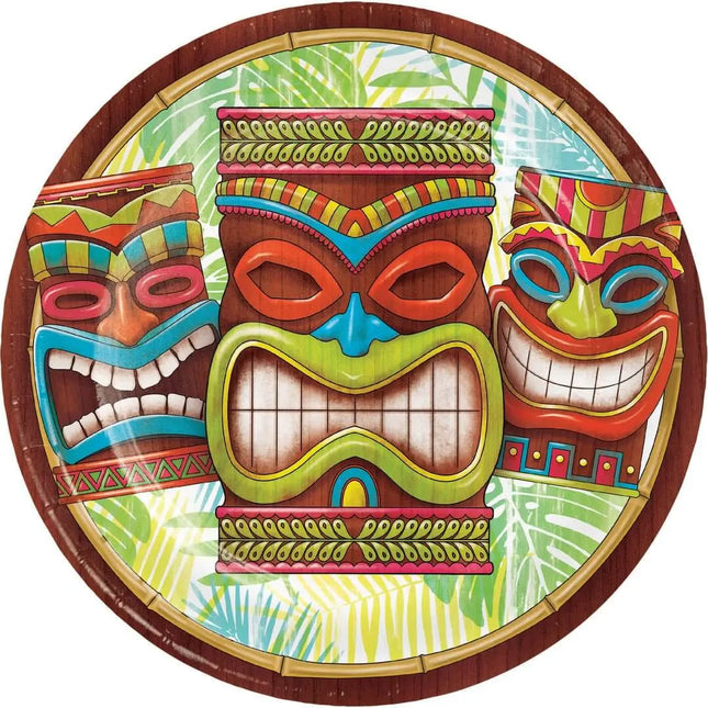 Luau - 9" Tiki Time Dinner Plates (50ct) Party Expo  