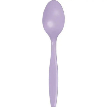 Luscious Lavender Plastic Spoons - Party Expo